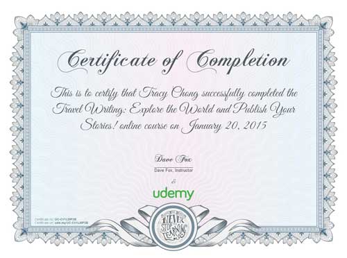peekholidays-udemy certificate